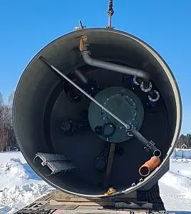 Glasfiberbrunnar med betongbotten